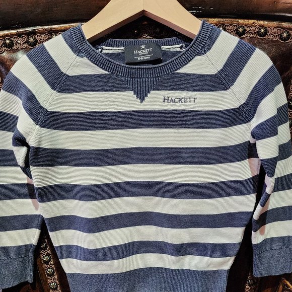 Blue & Ivory Cotton Sweater - Picture 1 of 5
